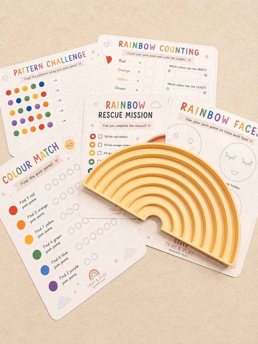 Rainbow Learning Kit | Colour Matching & Fine Motor Activities
