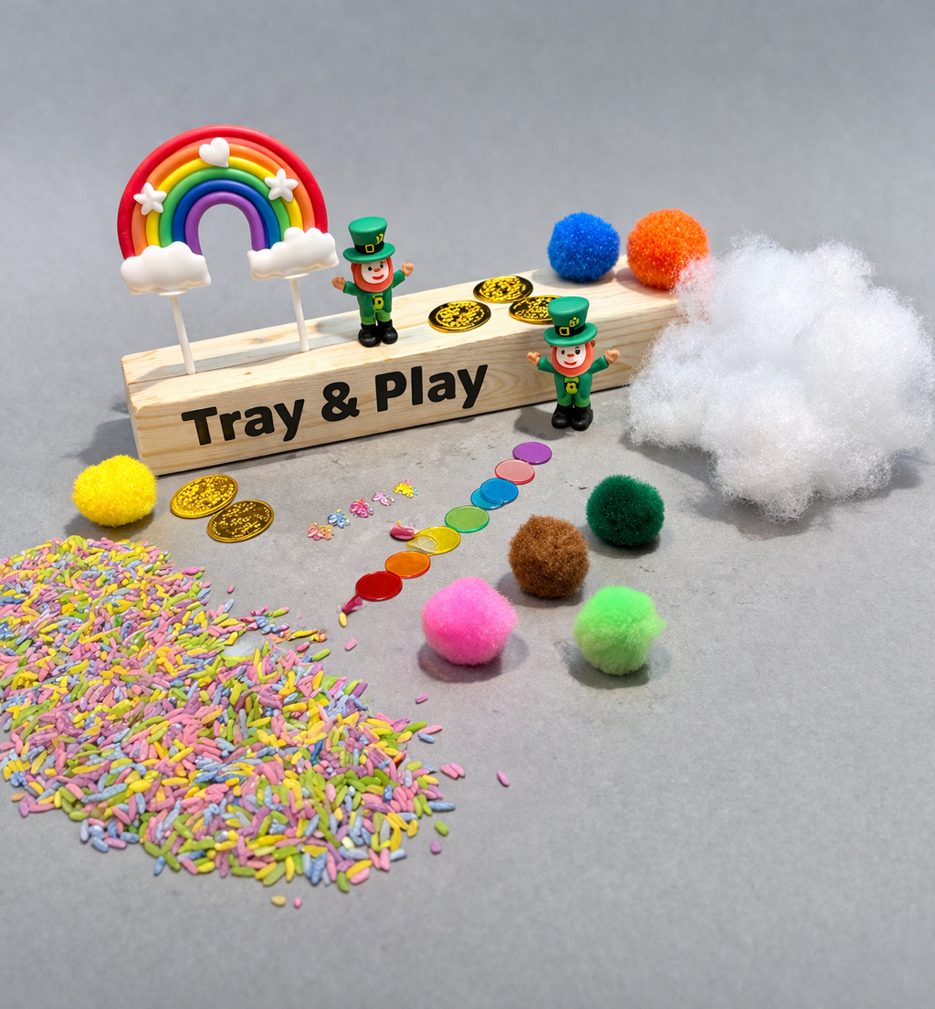 Somewhere Over The Rainbow Sensory Tray 🌈