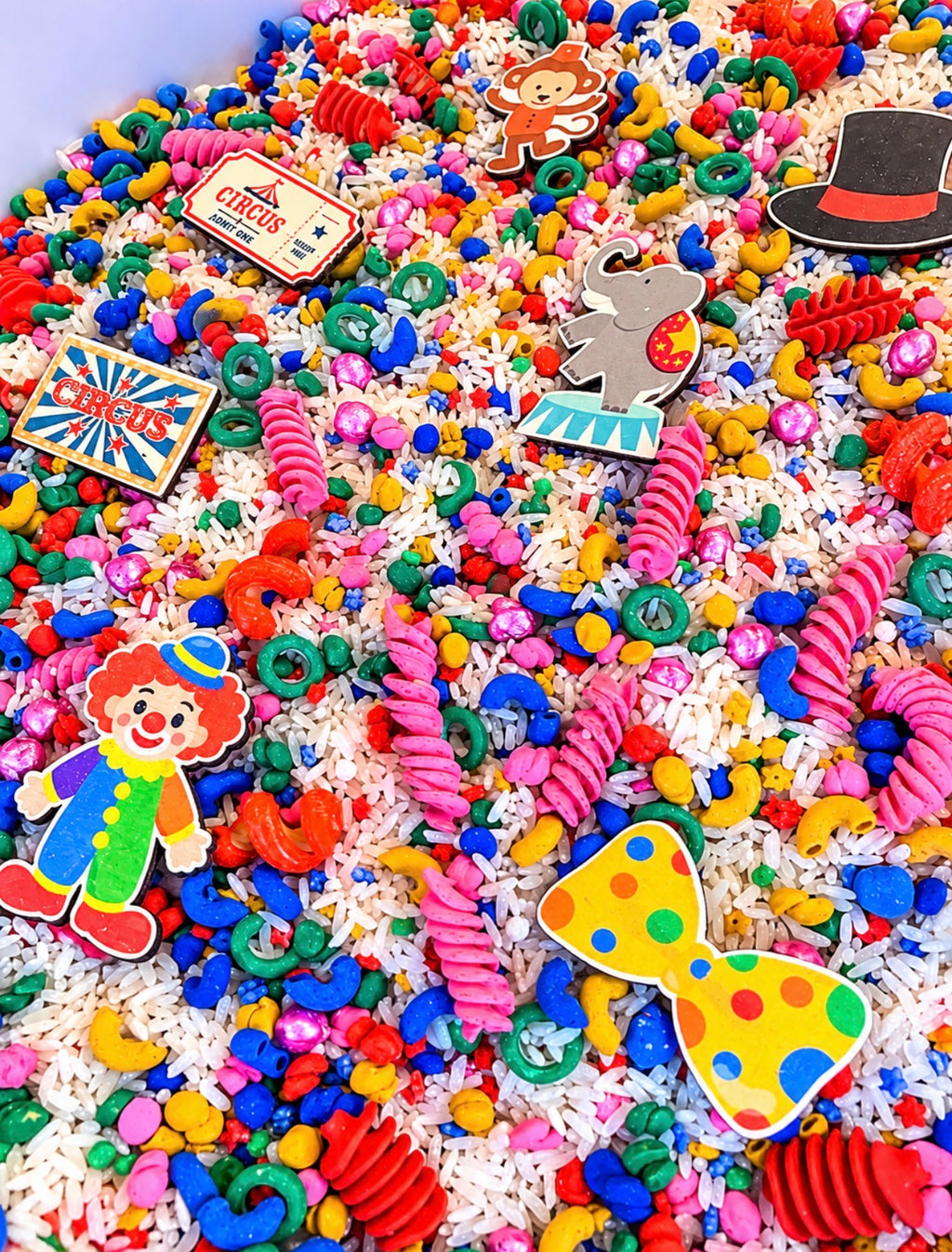 Circus Sensory Mix | Colourful Rice & Pasta | Sensory Play