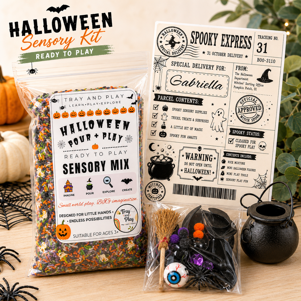 Personalised Premium Halloween Sensory Kit | Spooky Sensory Play for Kids (3+)