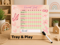 Pink Reward Chart | Reusable Behaviour & Routine Chart for Kids