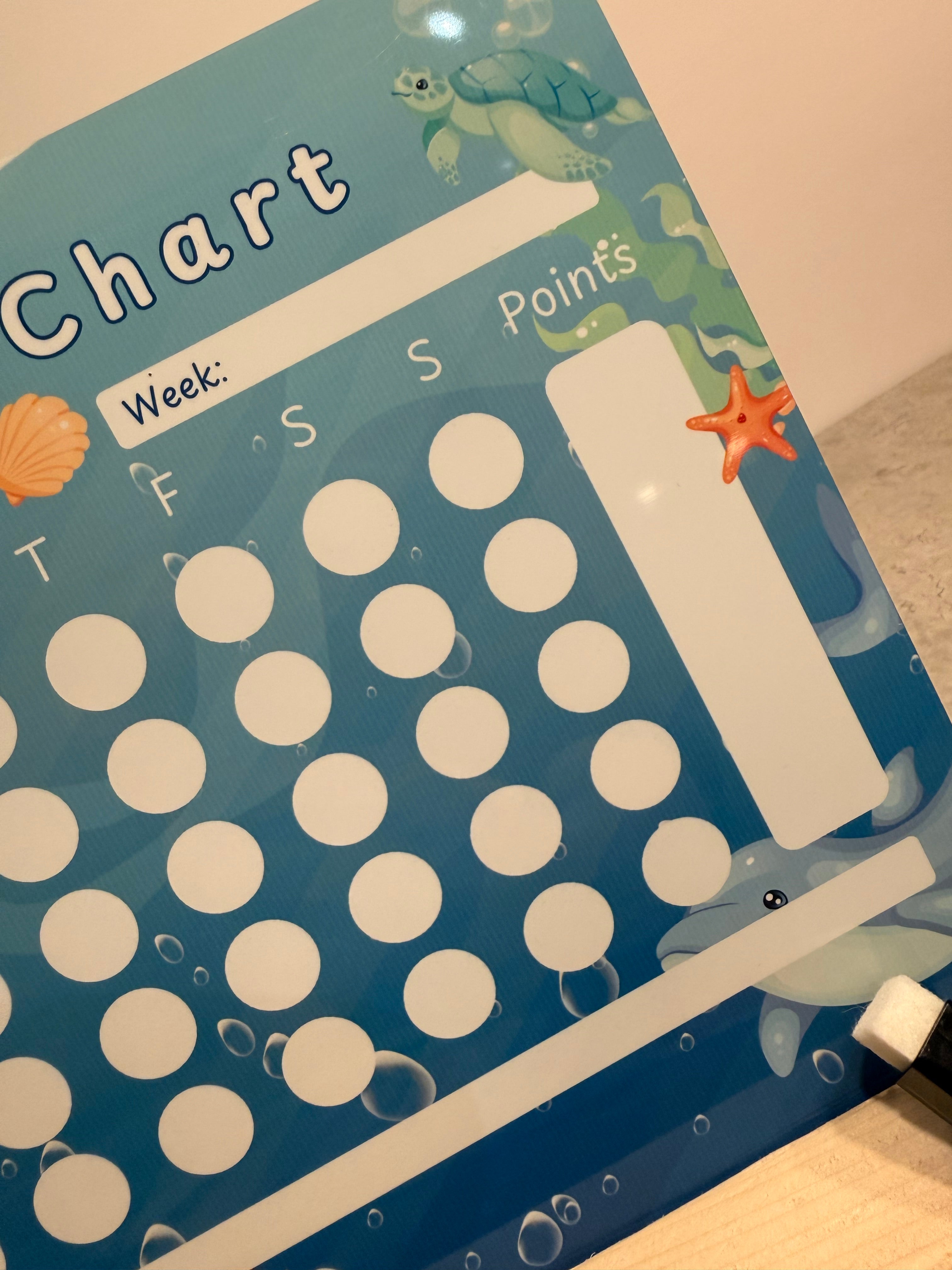 Ocean Reward Chart | Reusable Behaviour & Routine Chart