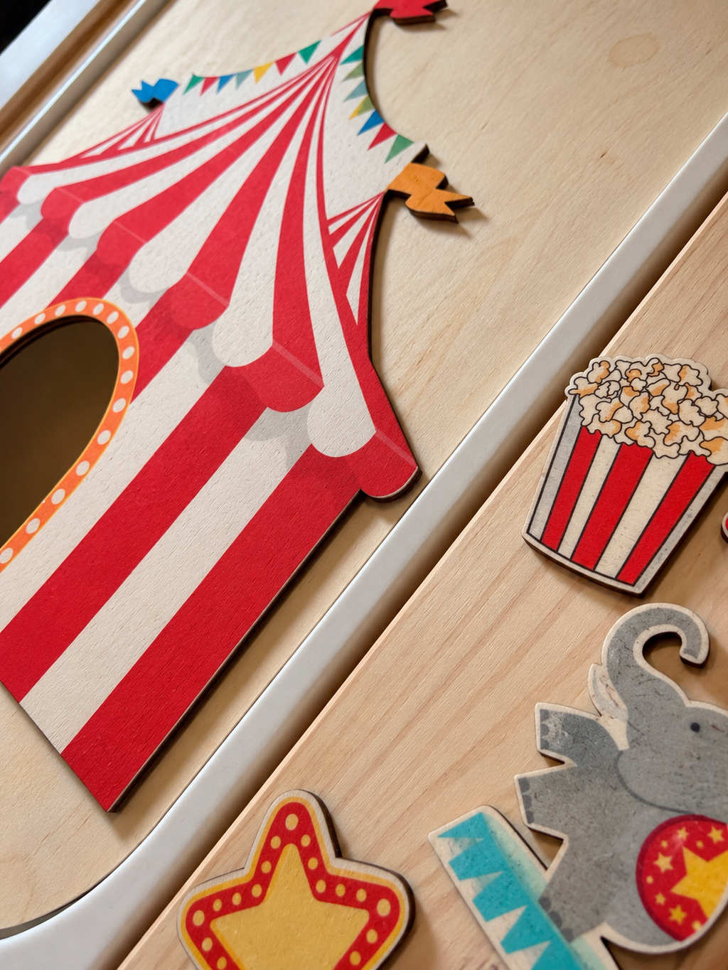 Circus Sensory Play Kit | Colourful Rice & Pasta Mix with Wooden Accessories