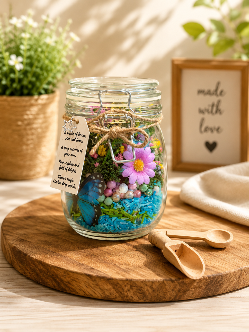 Meadow Sensory Play Jar | Nature Inspired Pour & Play Sensory Kit