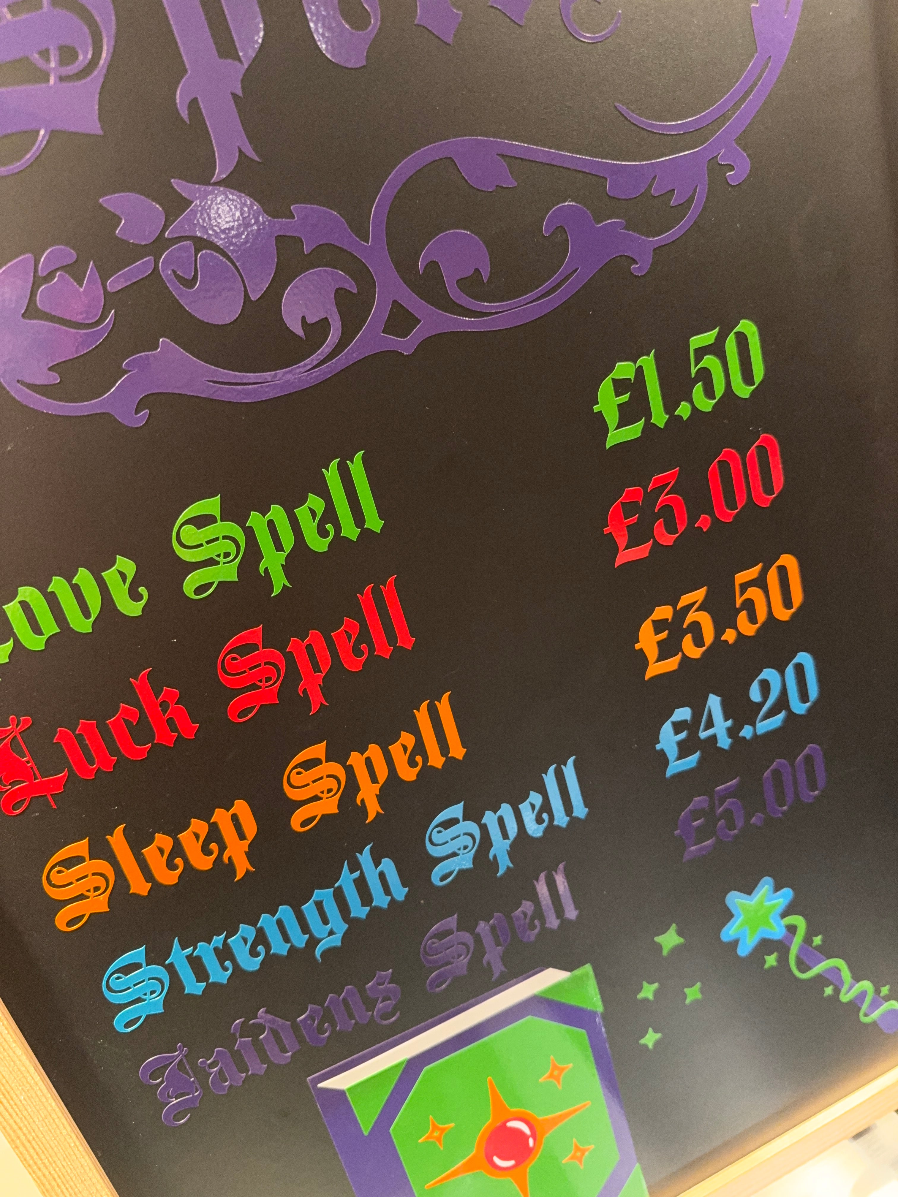 Personalised Blackboard | Mud Kitchen Spell Board | Kids Role Play Toy