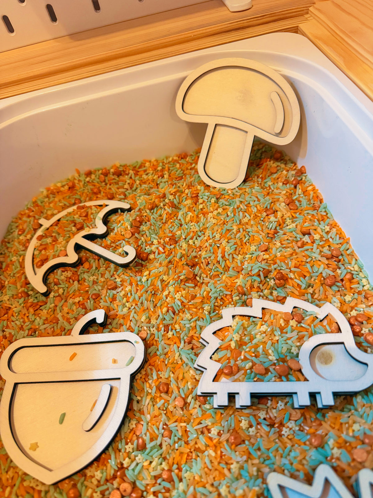 Autumn Wooden Sensory Scoops – 6 Piece Set