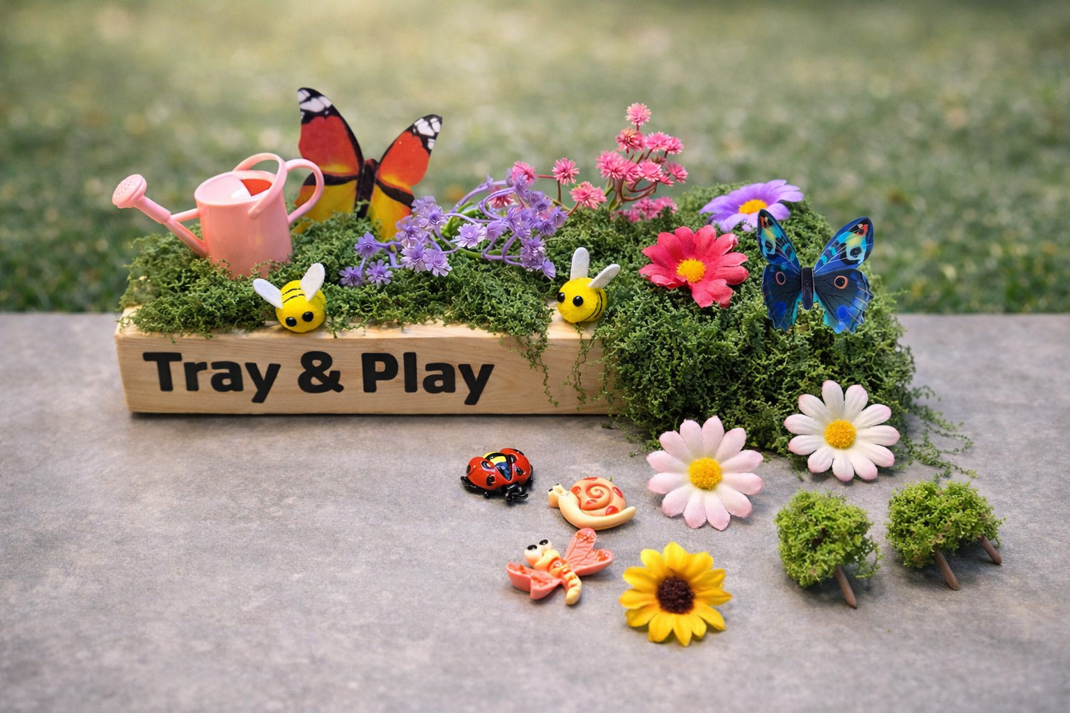 Meadow Sensory Play Kit | Nature Inspired Sensory Tray for Kids