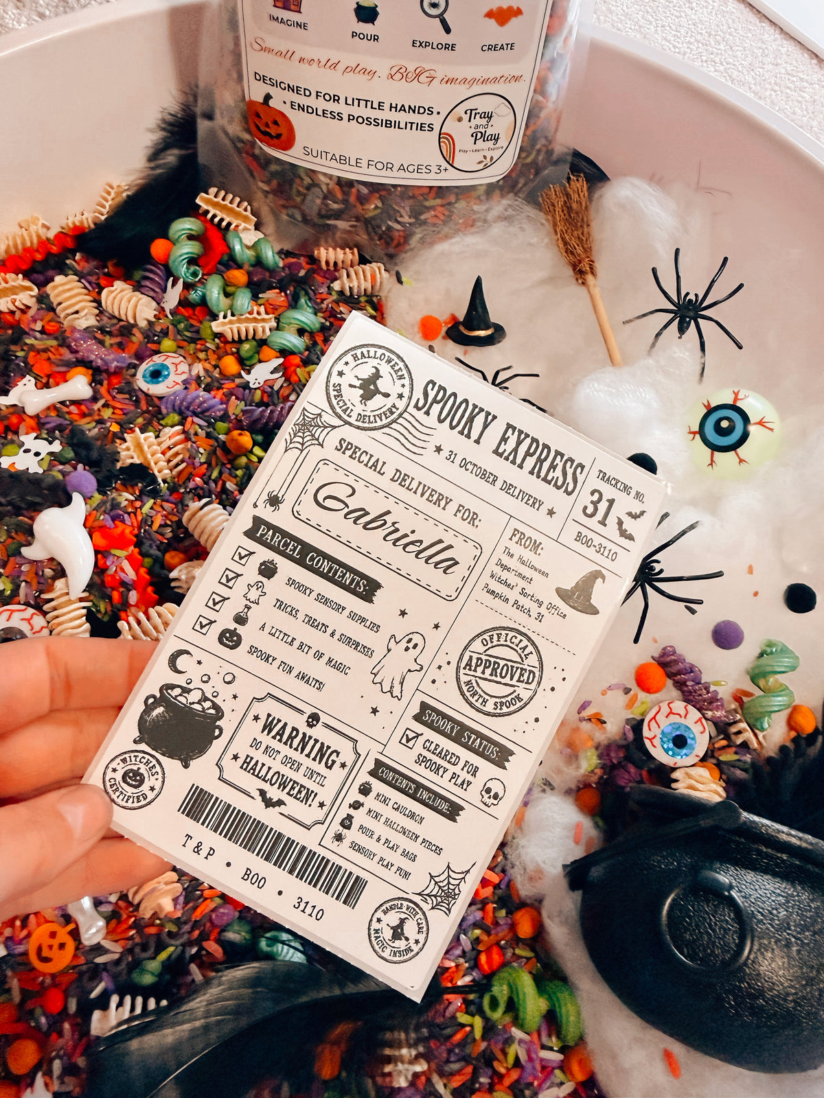 Personalised Premium Halloween Sensory Kit | Spooky Sensory Play for Kids (3+)