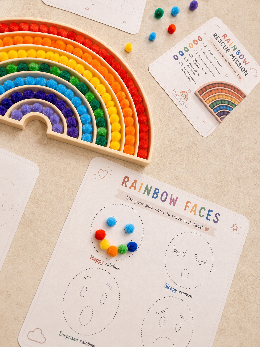 Rainbow Learning Kit | Colour Matching & Fine Motor Activities