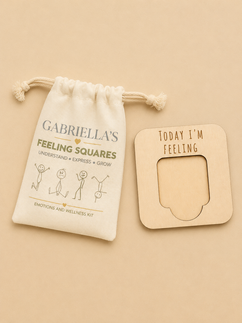 Feeling Squares | Wooden Emotions & Feelings Learning Set