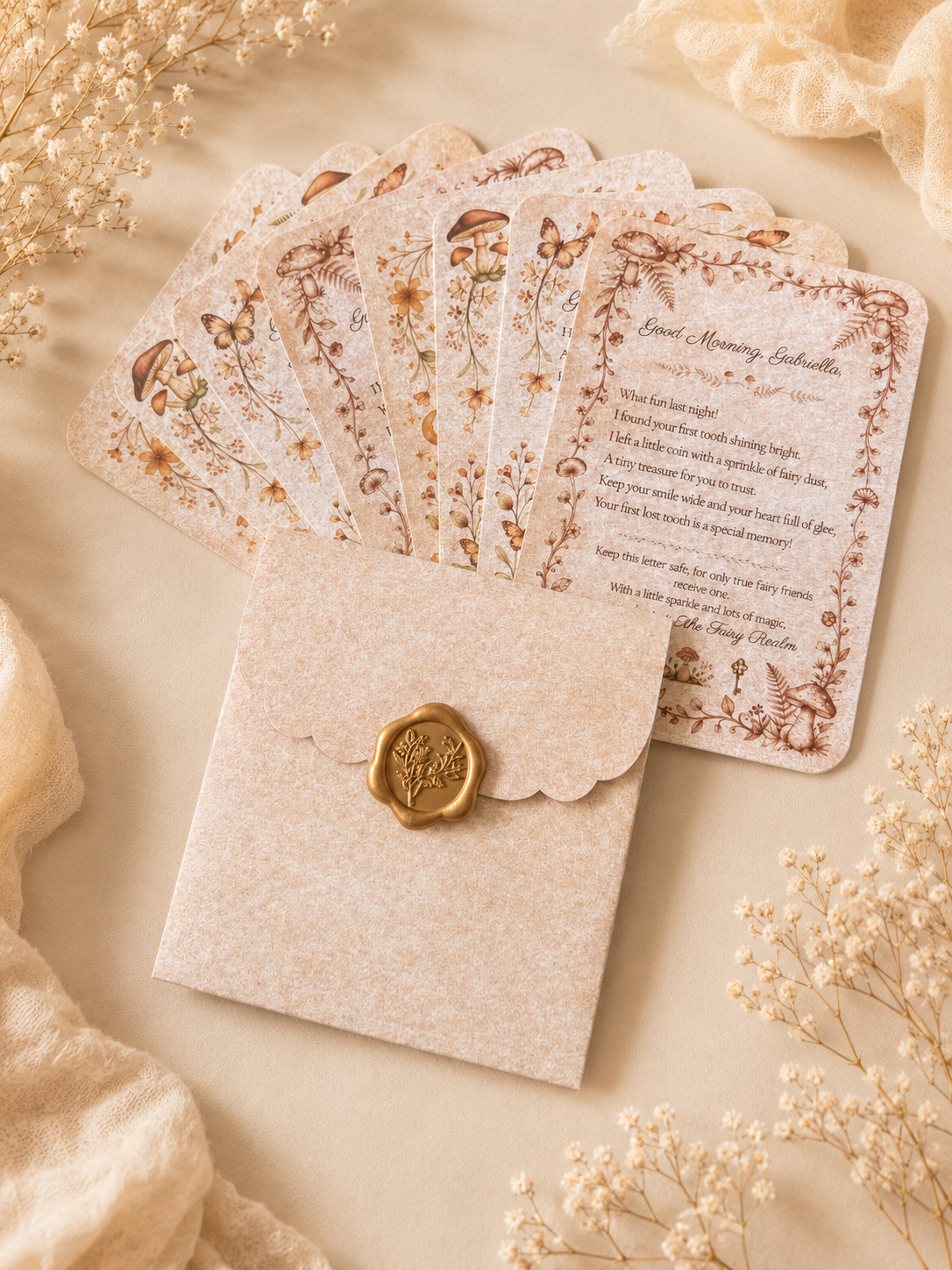 Personalised Tooth Fairy Kit | Letters, Fairy Dust & Keepsake Set