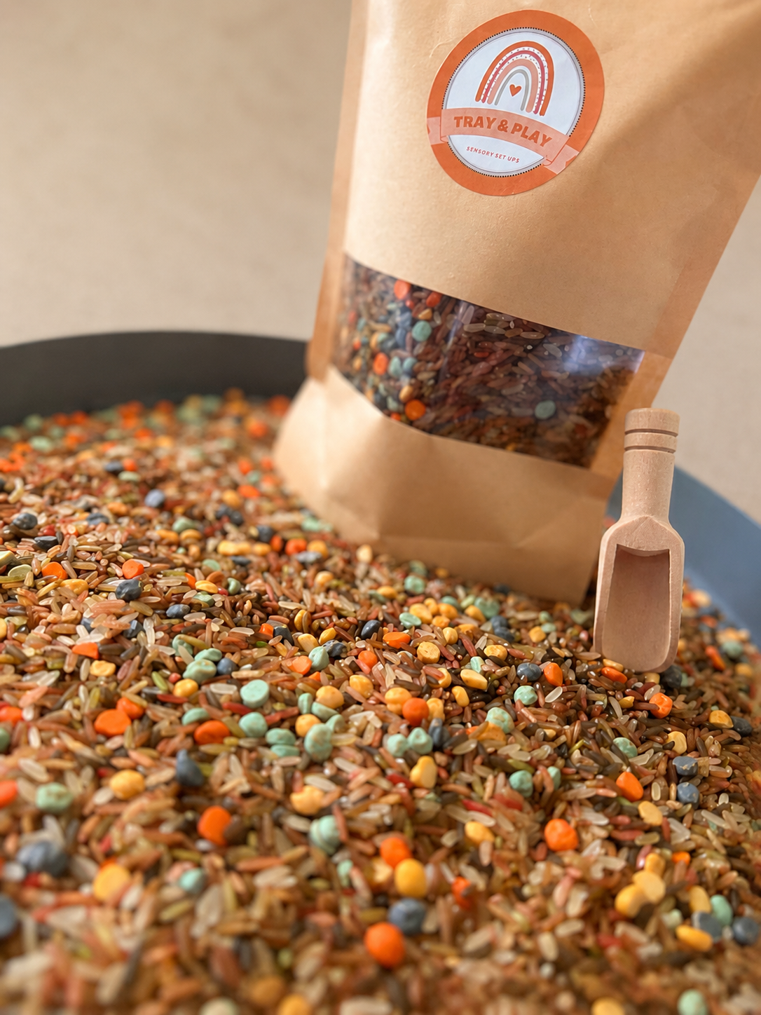 Dinosaur Sensory Play Mix | Dinosaur Rice & Pasta Sensory Bin Filler