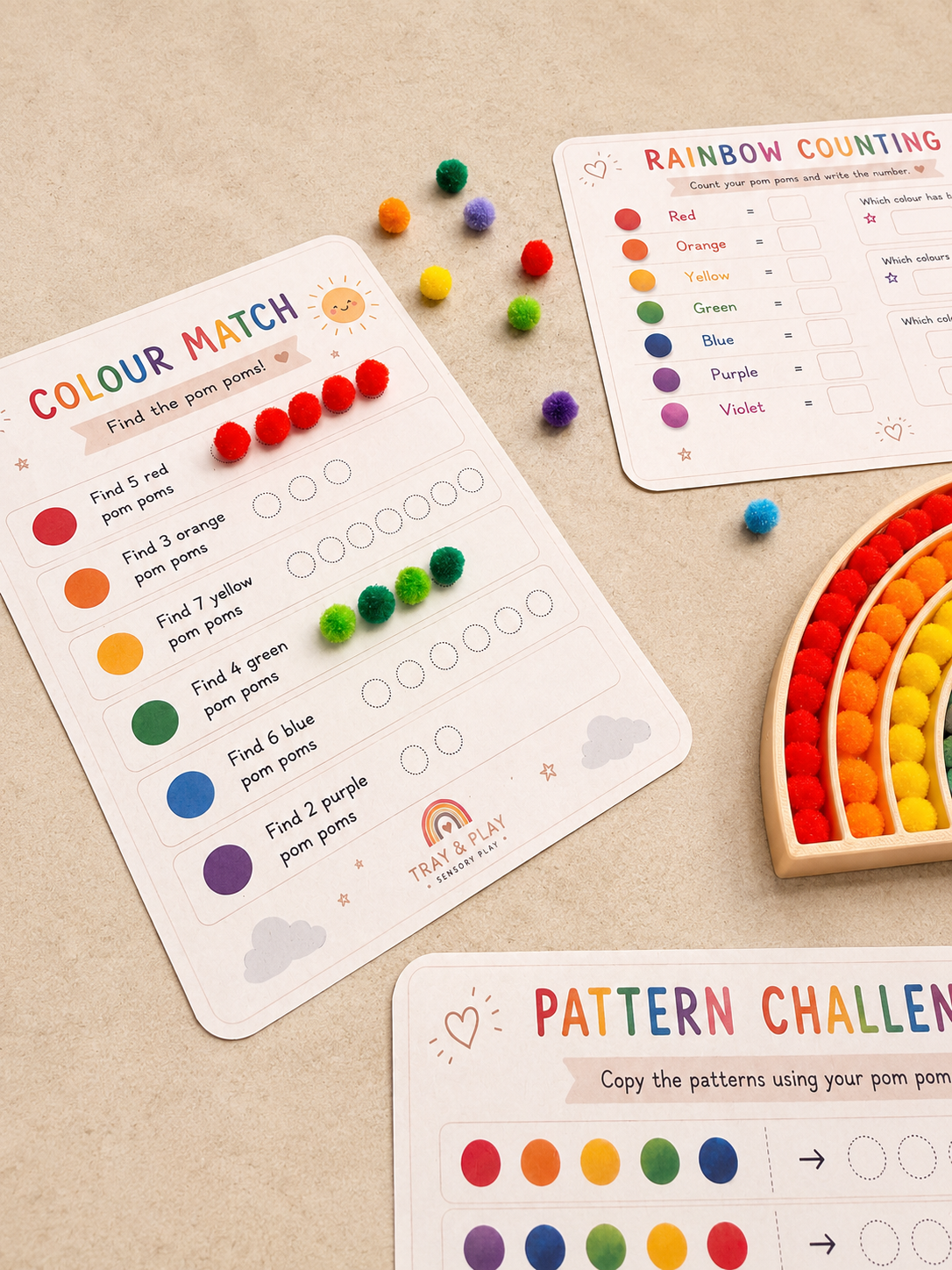 Rainbow Learning Kit | Colour Matching & Fine Motor Activities