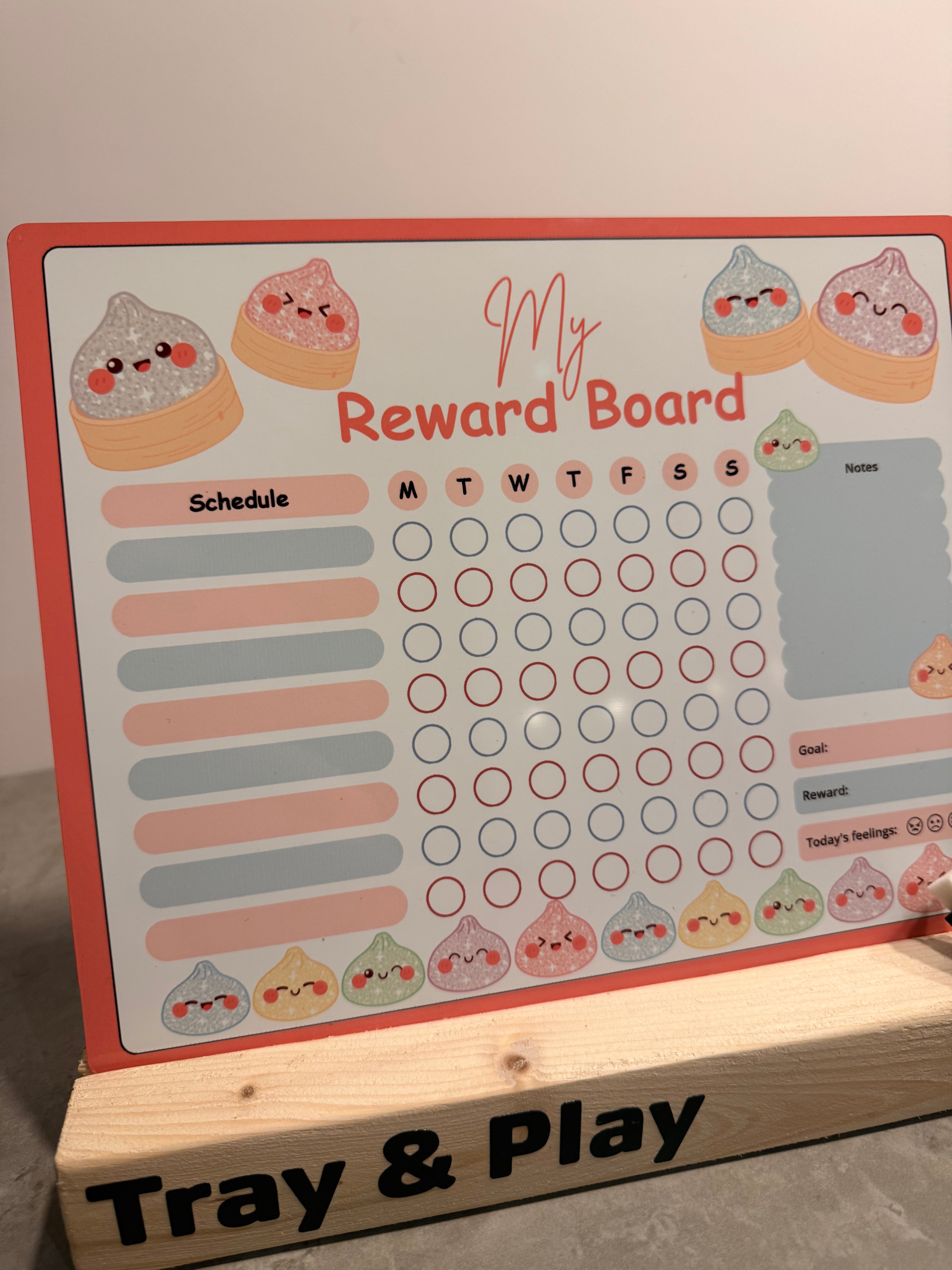 Dumpling Reward Chart | Reusable Behaviour & Routine Chart for Kids