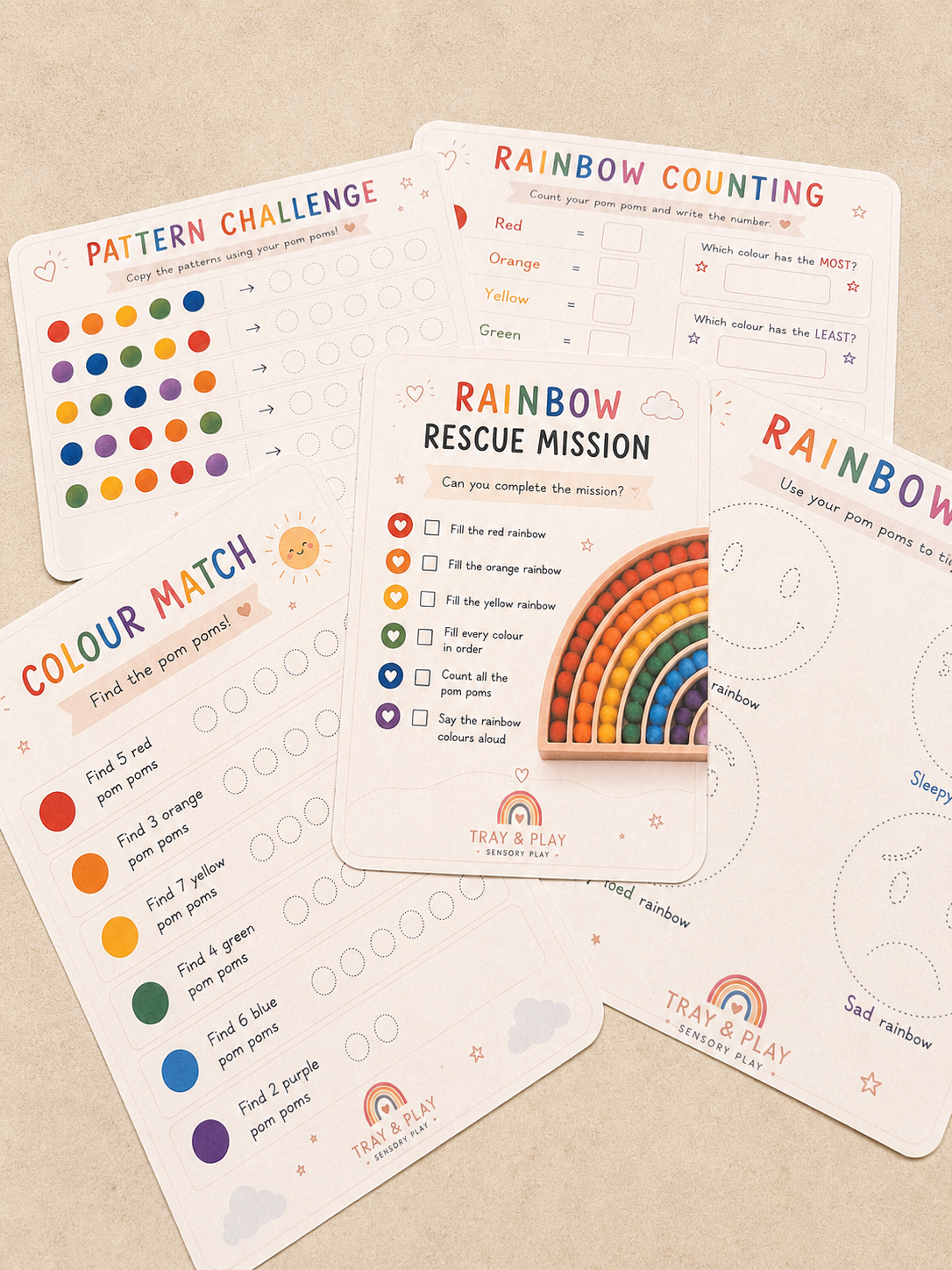 Rainbow Learning Kit | Colour Matching & Fine Motor Activities