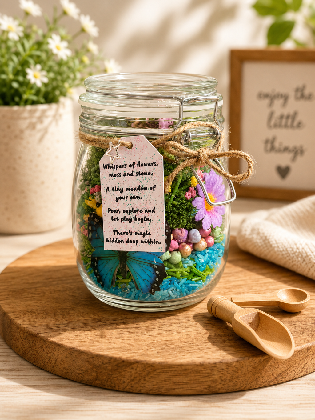Meadow Sensory Play Jar | Nature Inspired Pour & Play Sensory Kit