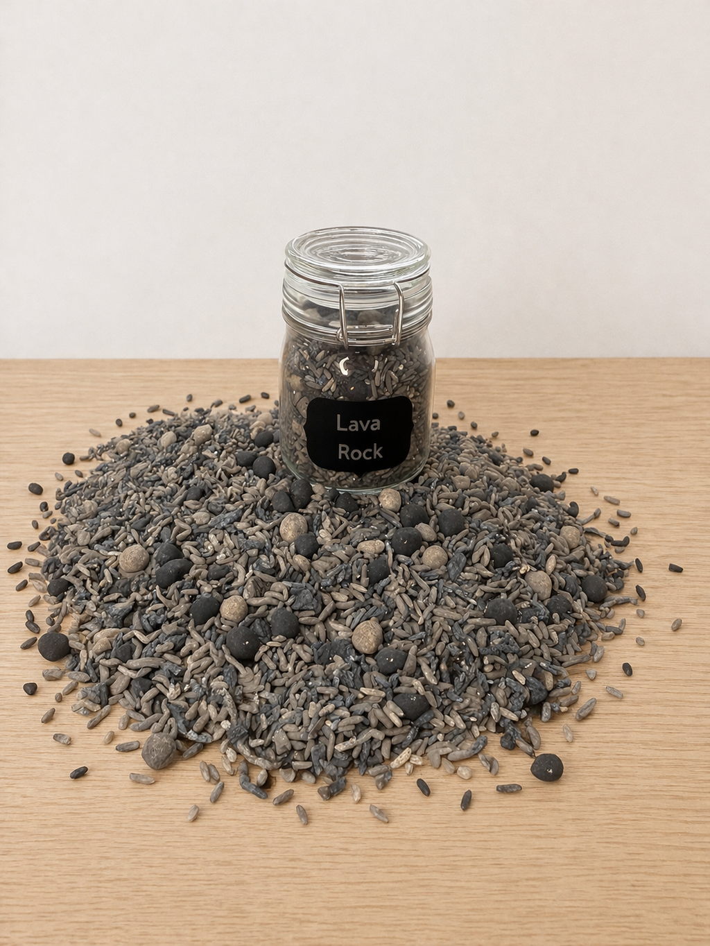 Lava Rock Sensory Play Jar | 150ml Glass Sensory Mix