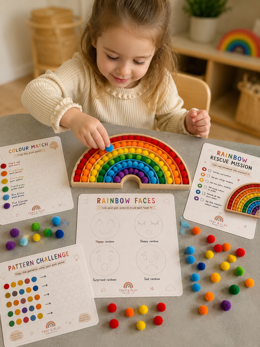 Rainbow Learning Kit | Colour Matching & Fine Motor Activities