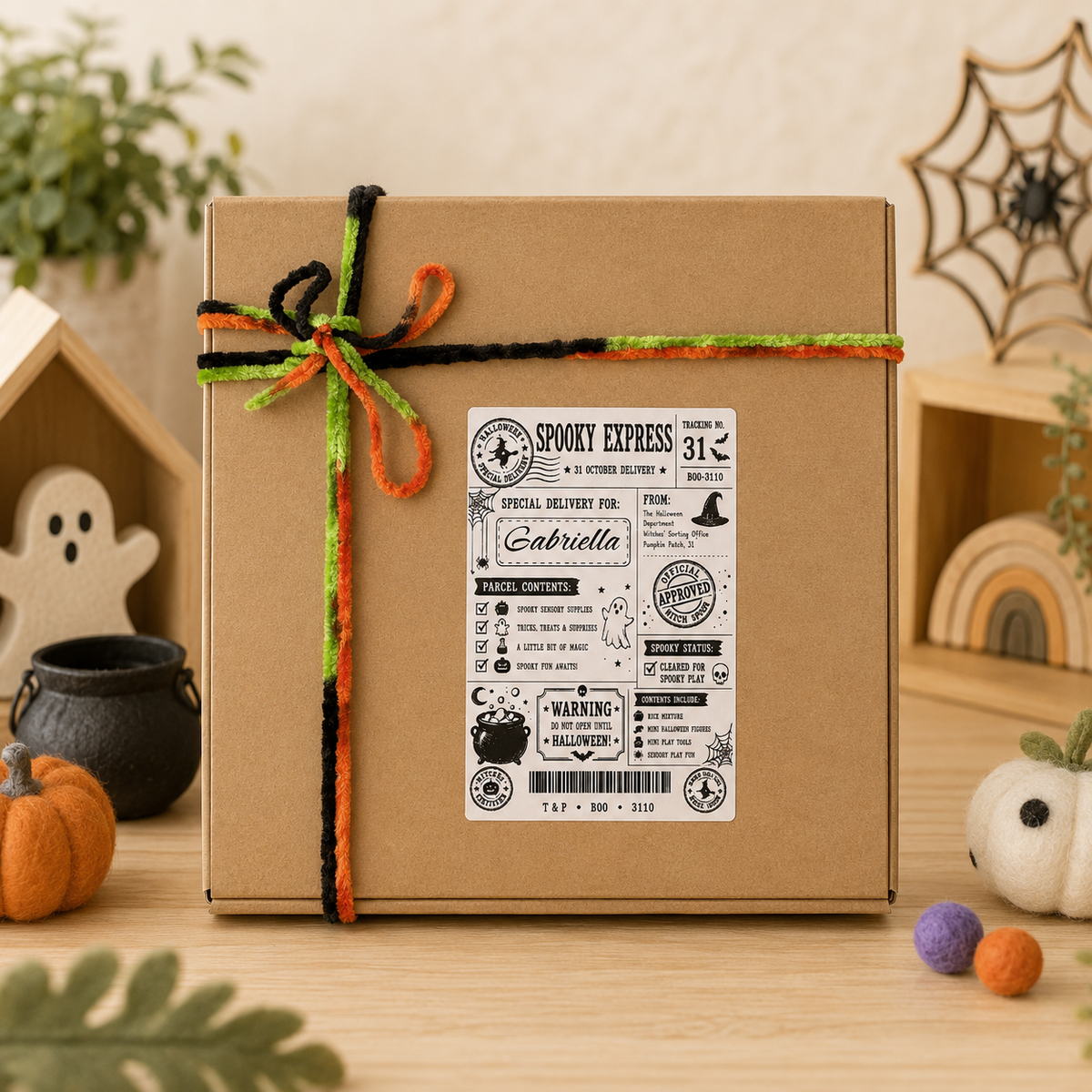 Personalised Premium Halloween Sensory Kit | Spooky Sensory Play for Kids (3+)