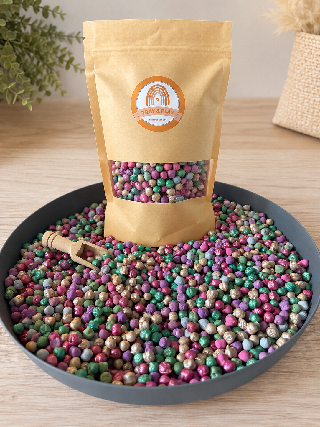 Pastel Sensory Play Mix | Chickpea Sensory Bin Filler