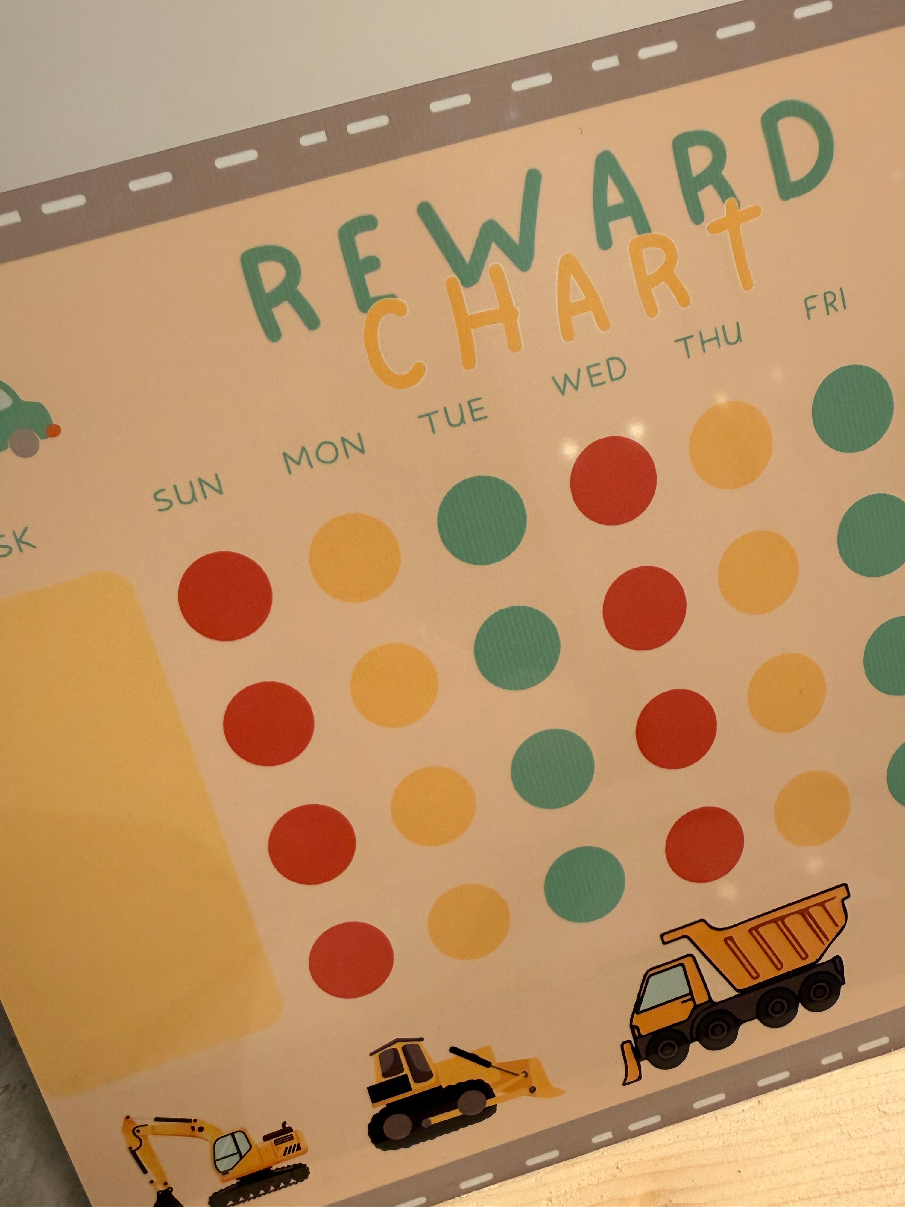 Construction Reward Chart | Reusable Behaviour & Routine Chart