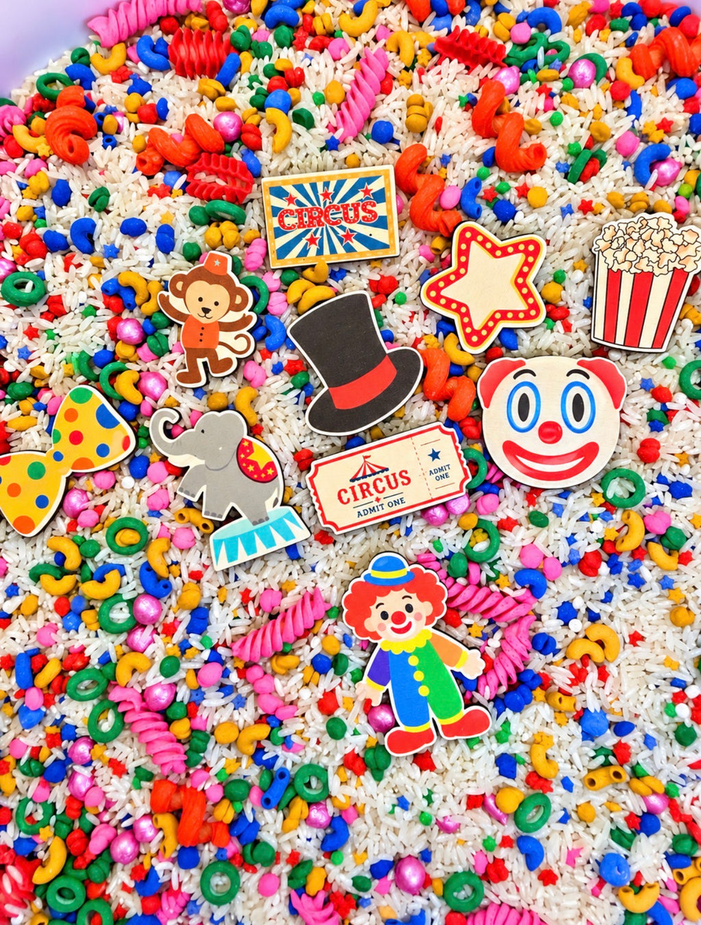 Circus Sensory Mix | Colourful Rice & Pasta | Sensory Play