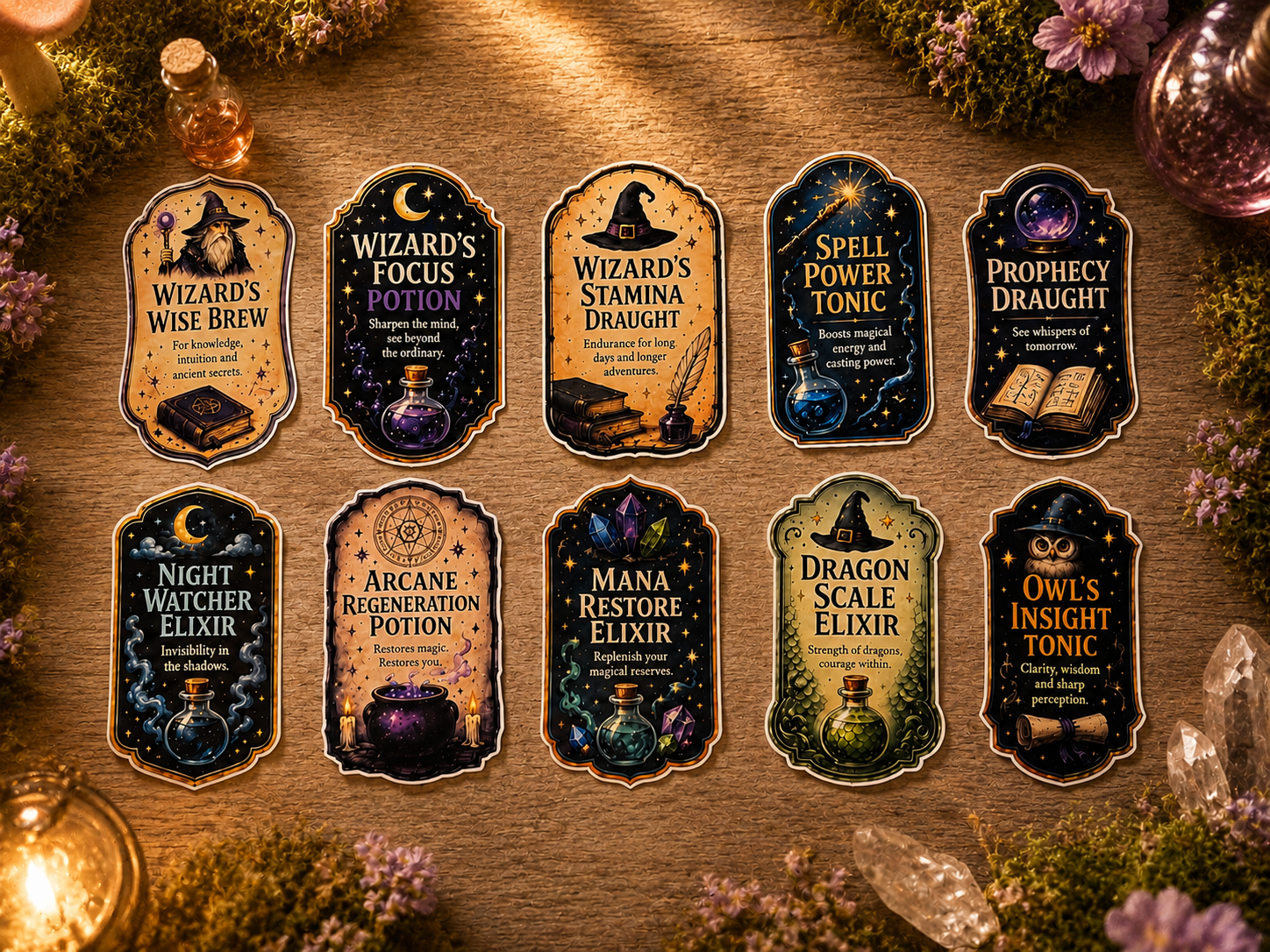 Wizard Potion Labels