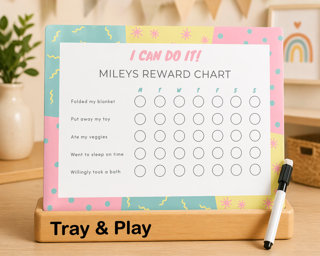 Personalised Pastel Reward Chart | Reusable Behaviour & Routine Chart