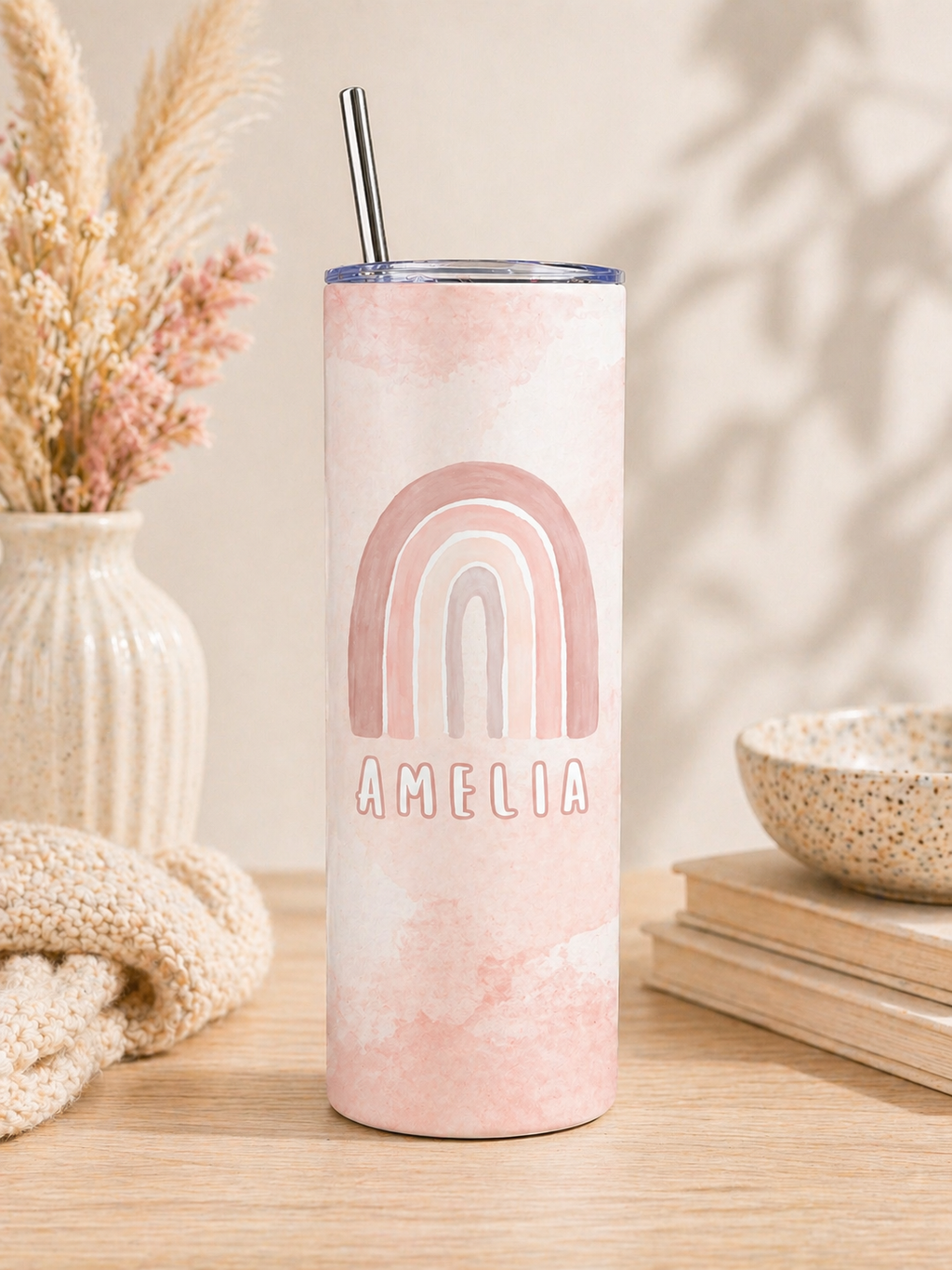 Personalised Rainbow Tumbler | 20oz Insulated Cup