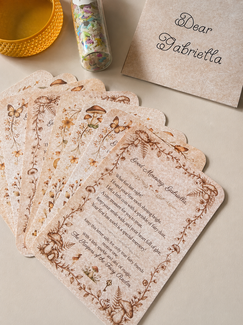 Personalised Tooth Fairy Kit | Letters, Fairy Dust & Keepsake Set