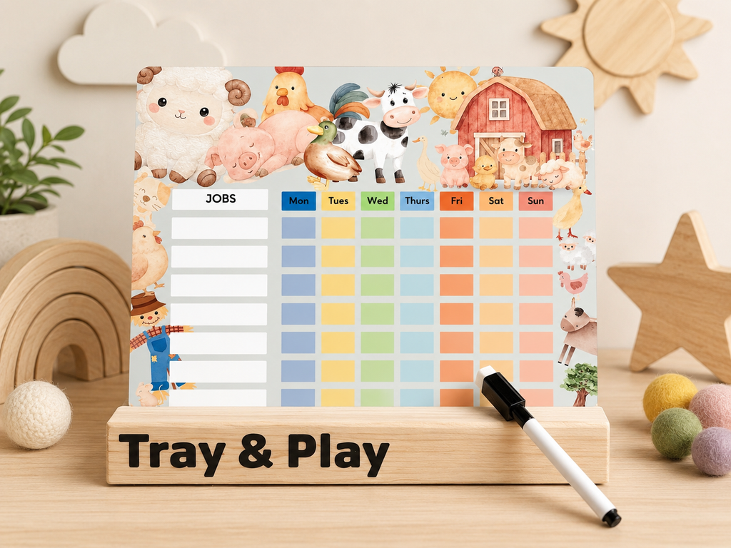 Farm Reward Chart | Reusable Behaviour & Routine Chart