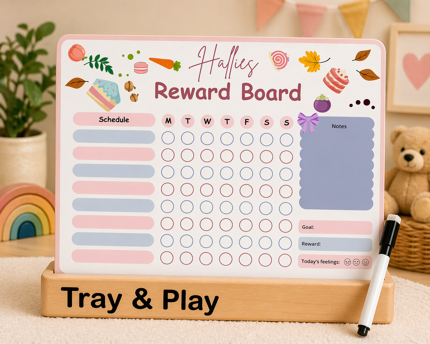 Personalised Sweet Treat Reward Chart | Reusable Behaviour & Routine Chart