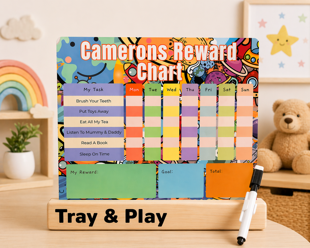 Personalised Space Reward Chart | Reusable Behaviour & Routine Chart