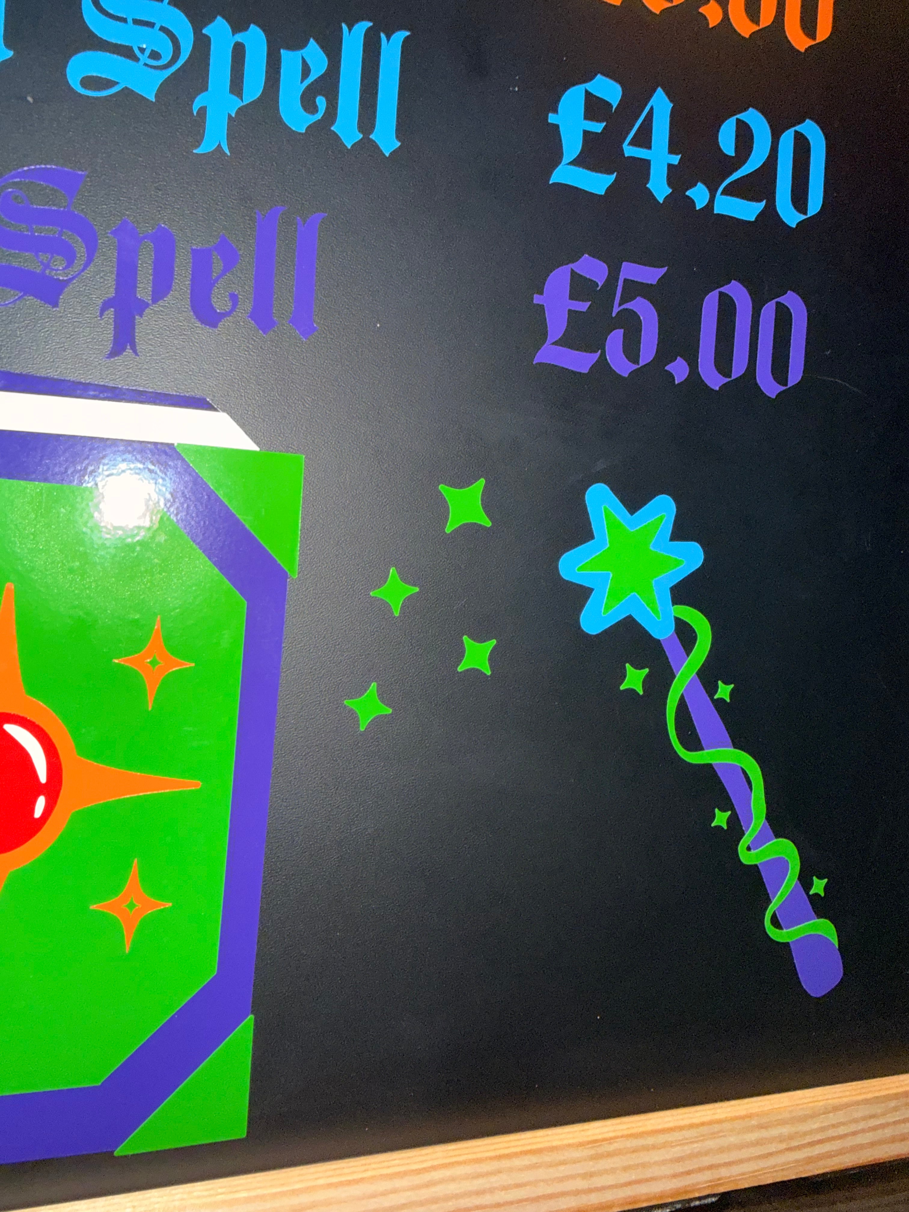 Personalised Blackboard | Mud Kitchen Spell Board | Kids Role Play Toy