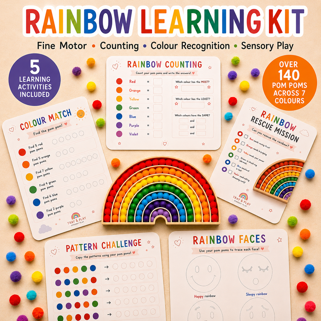 Rainbow Learning Kit | Colour Matching & Fine Motor Activities