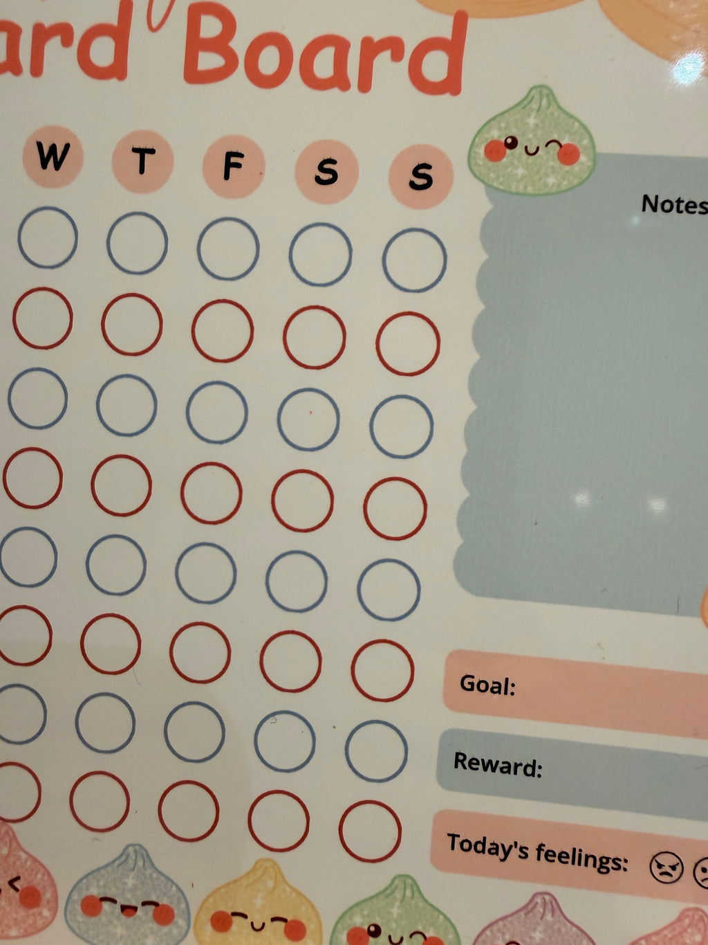 Dumpling Reward Chart | Reusable Behaviour & Routine Chart for Kids