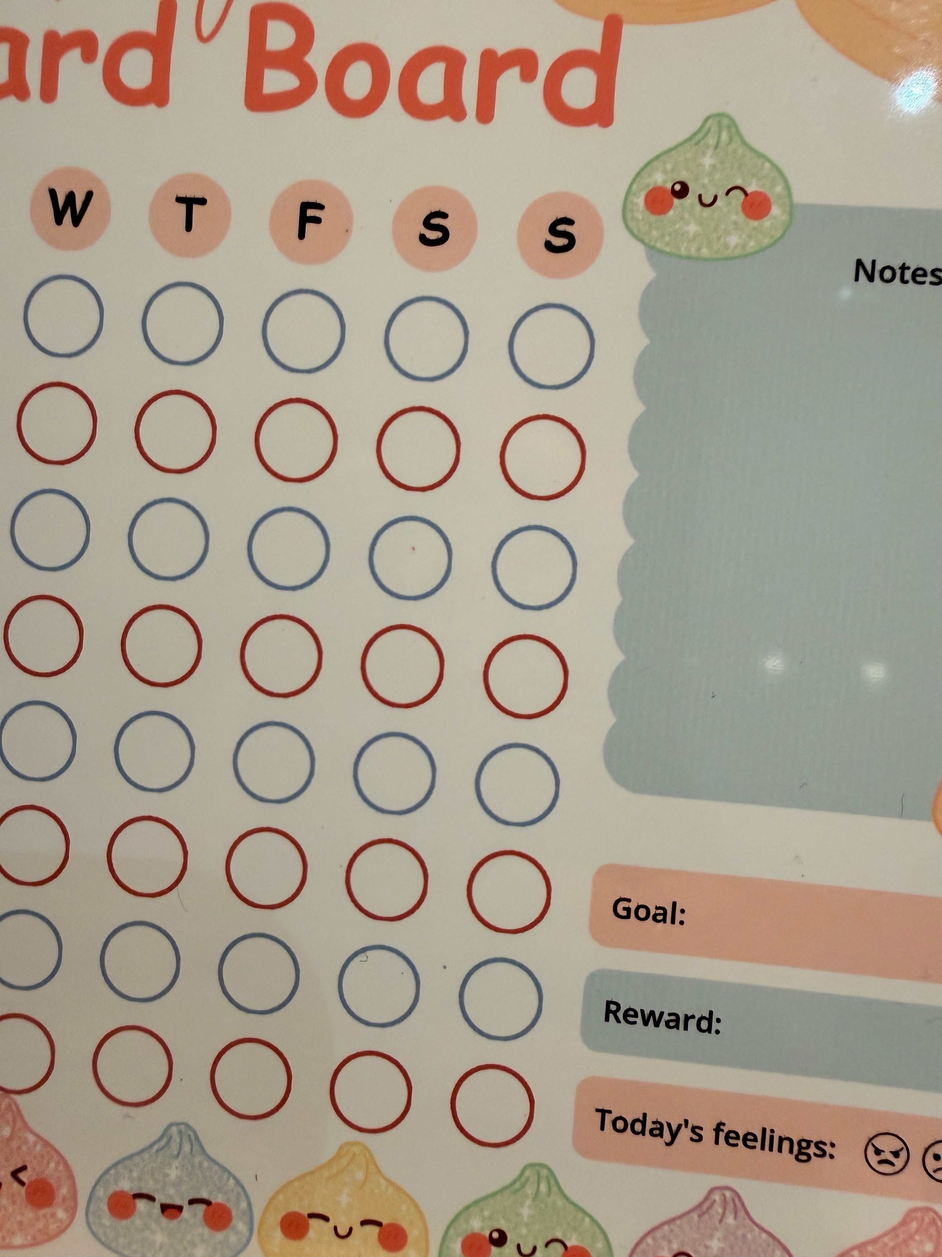 Dumpling Reward Chart | Reusable Behaviour & Routine Chart for Kids