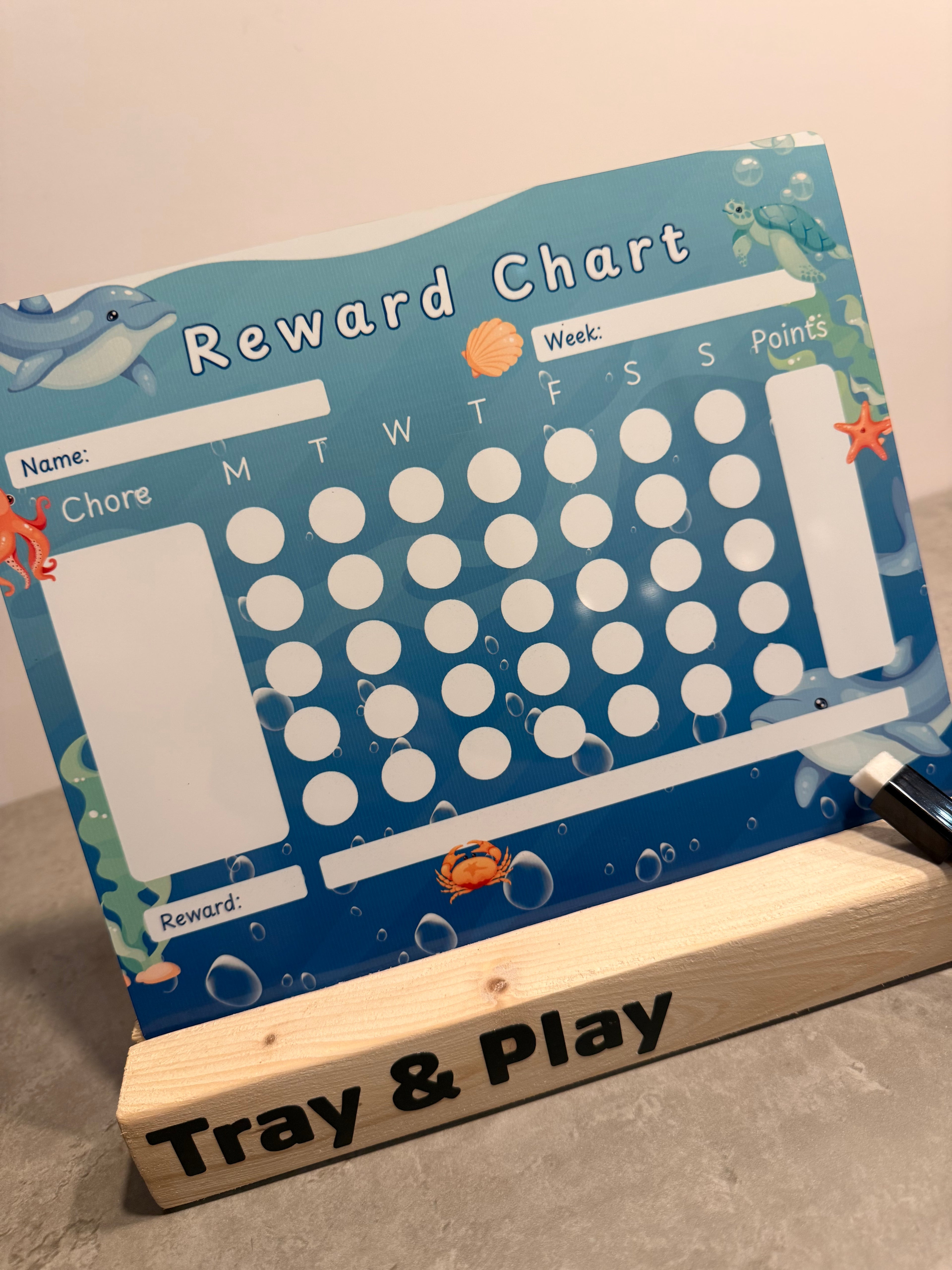 Ocean Reward Chart | Reusable Behaviour & Routine Chart