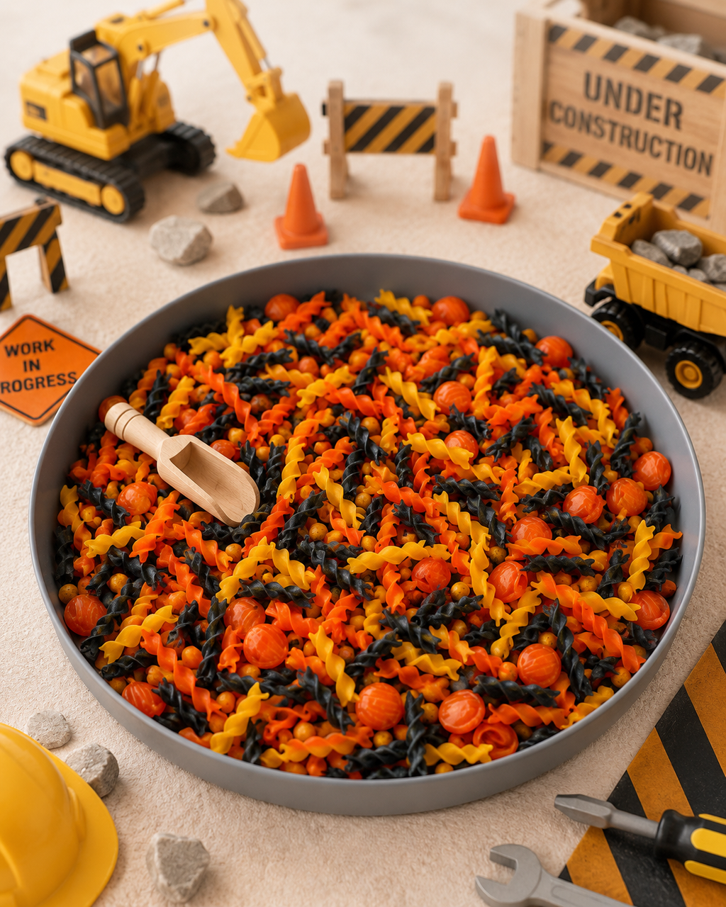 Construction Sensory Play Mix | Builder Rice & Pasta Sensory Bin Filler