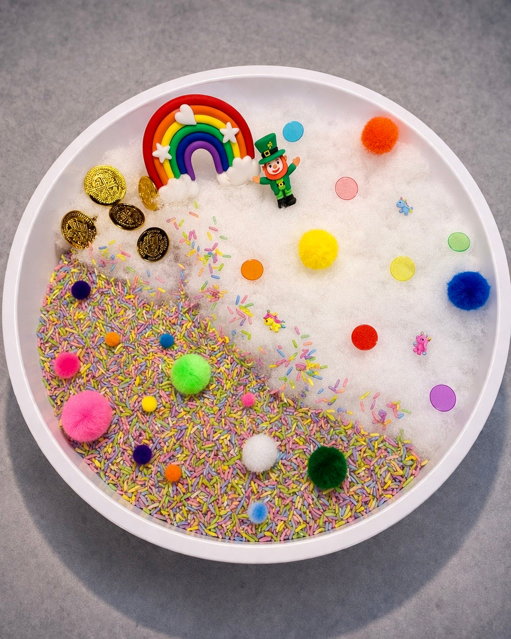 Somewhere Over The Rainbow Sensory Tray 🌈