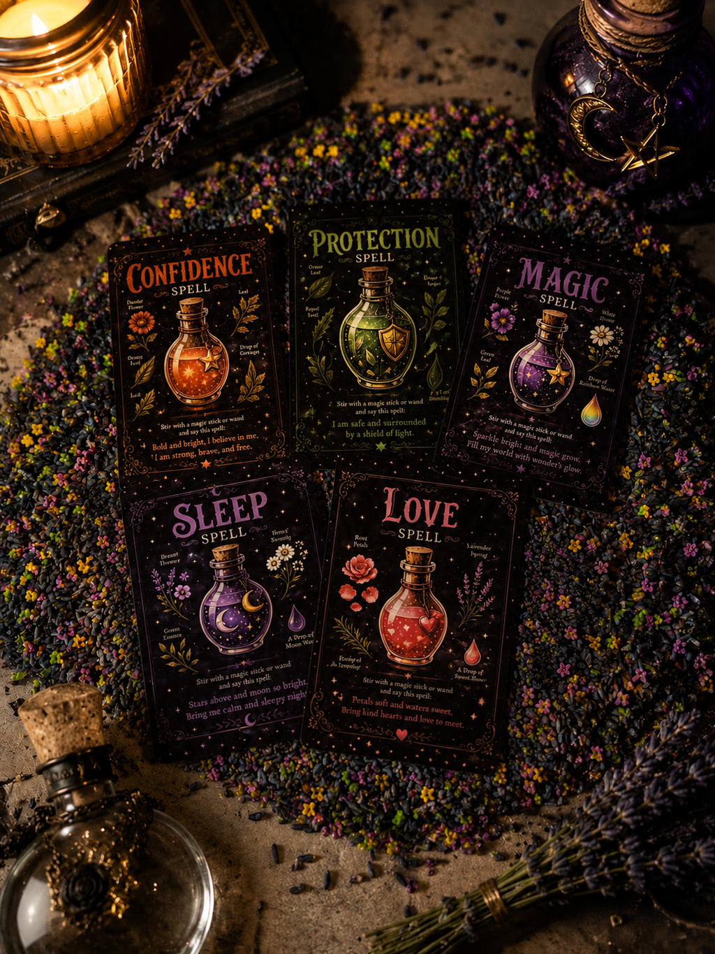 Waterproof Spell Cards