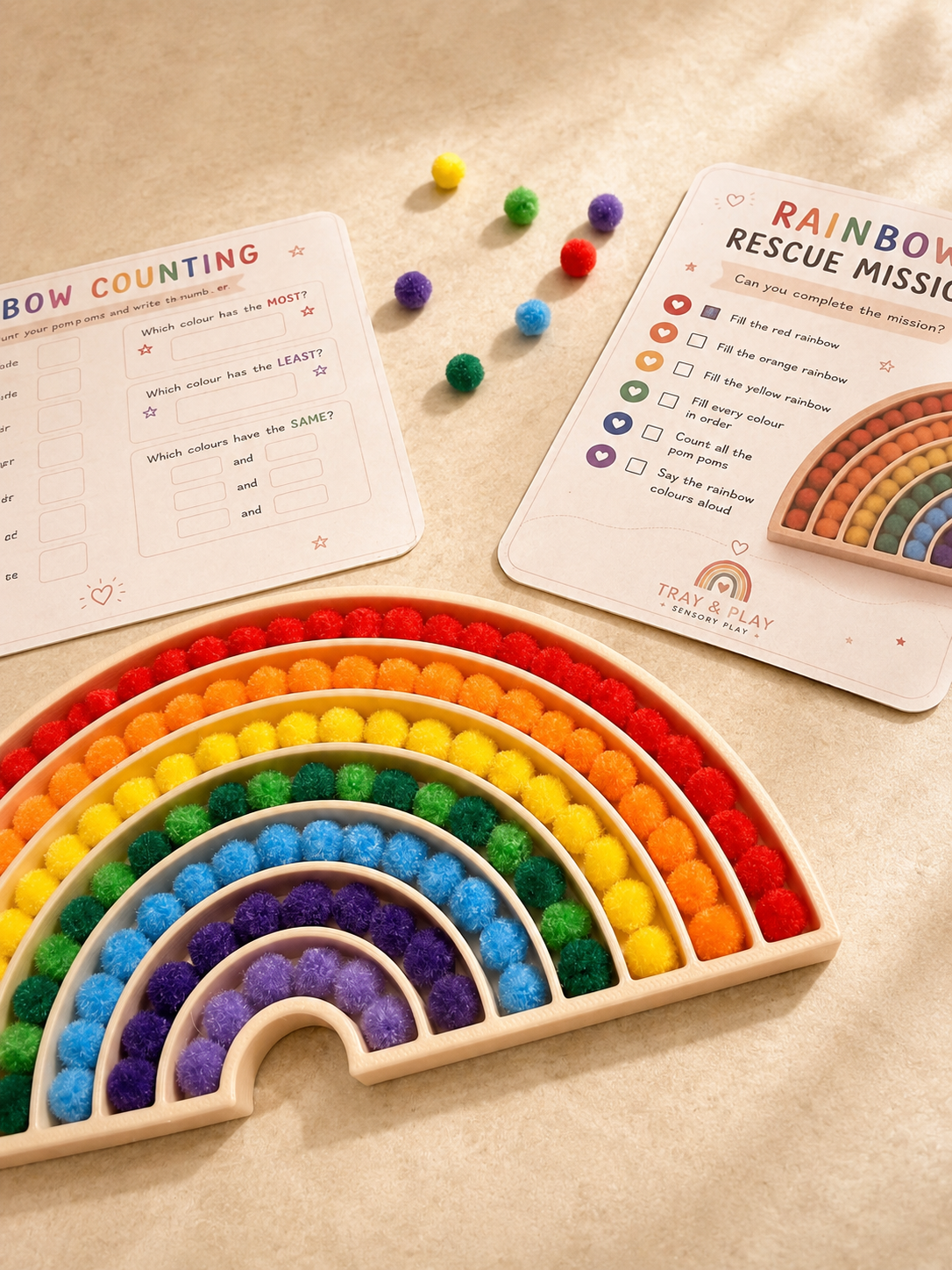 Rainbow Learning Kit | Colour Matching & Fine Motor Activities