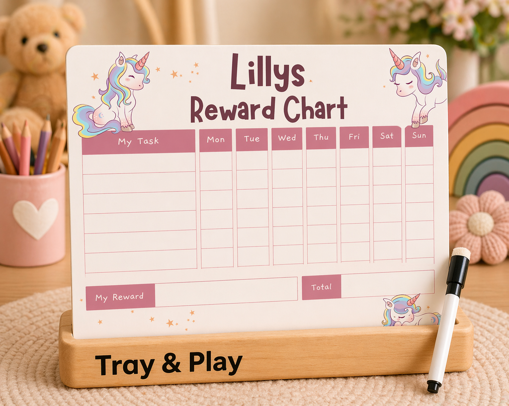 Personalised Unicorn Reward Chart | Reusable Behaviour & Routine Chart