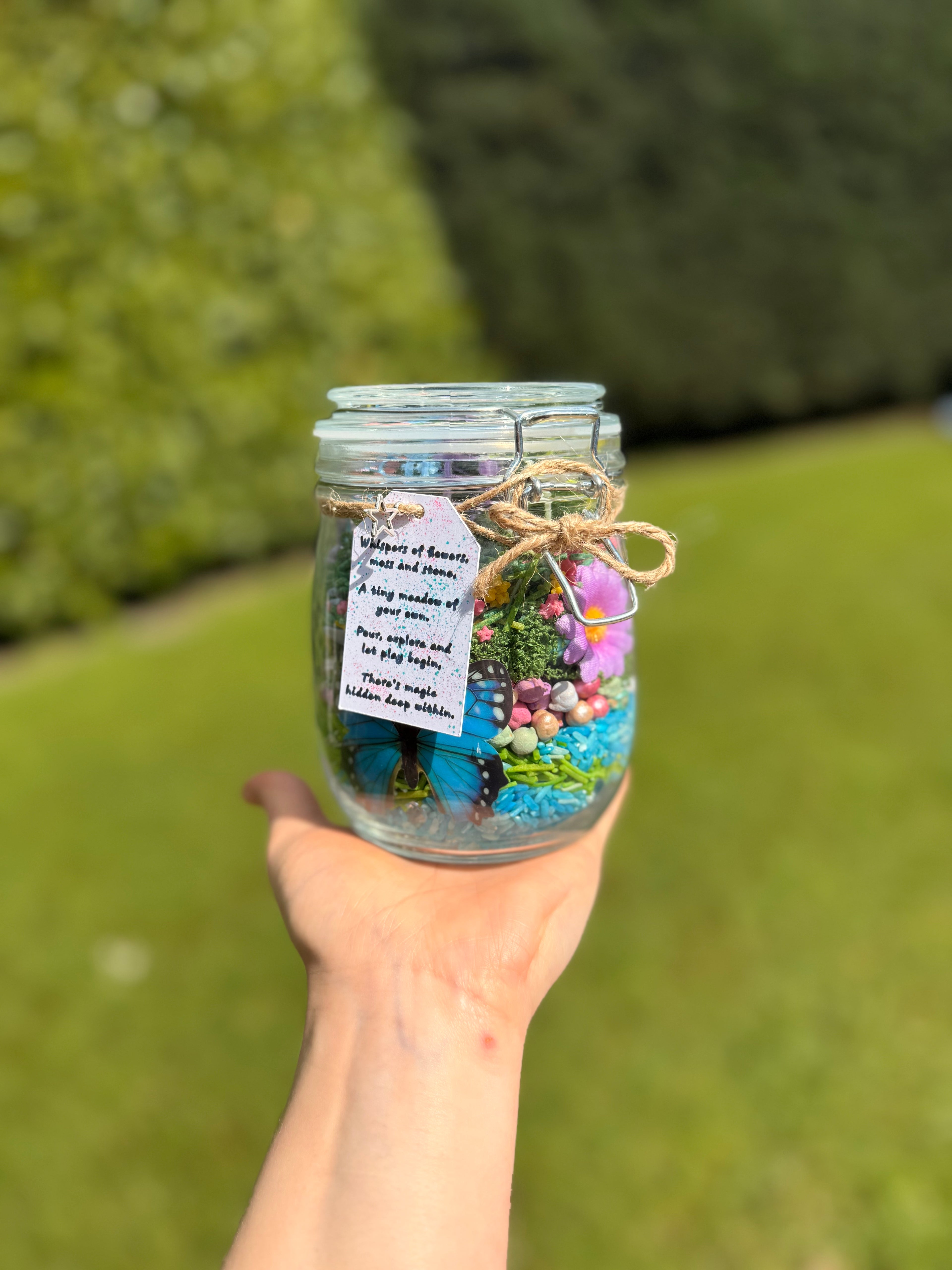 Meadow Sensory Play Jar | Nature Inspired Pour & Play Sensory Kit