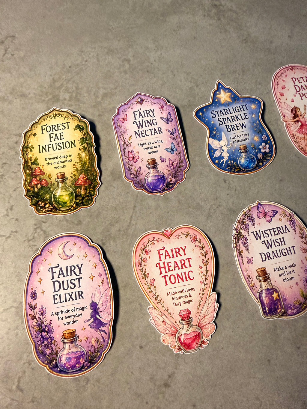 Fairy Potion Stickers | Fairy Garden Labels