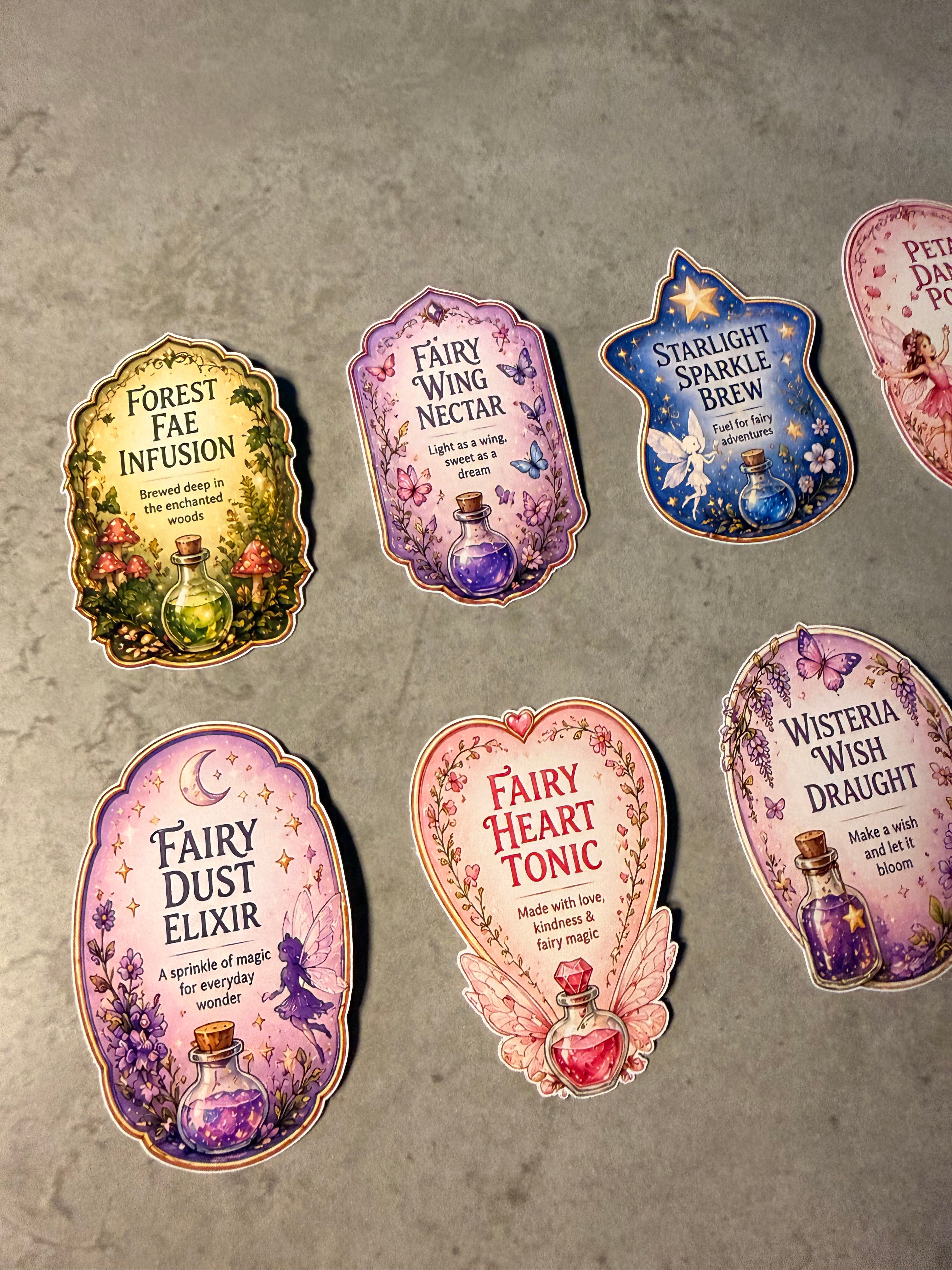 Fairy Potion Stickers | Fairy Garden Labels
