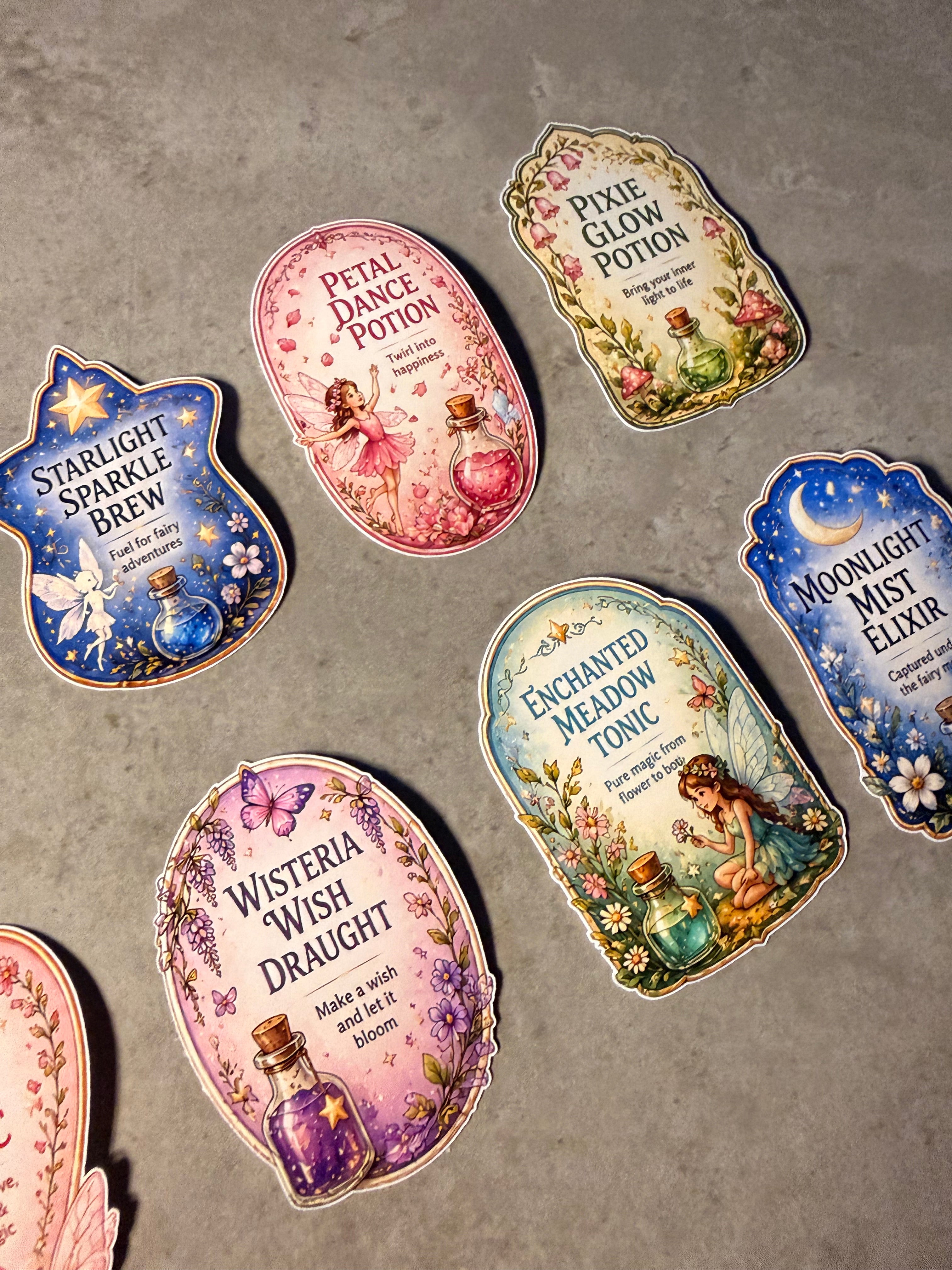 Fairy Potion Stickers | Fairy Garden Labels