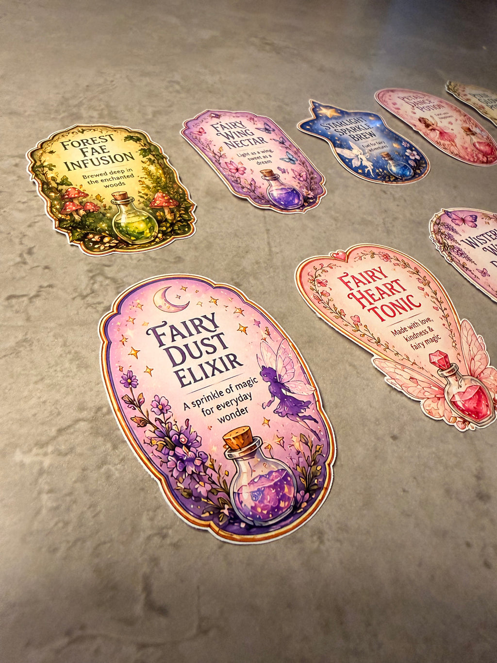 Fairy Potion Stickers | Fairy Garden Labels