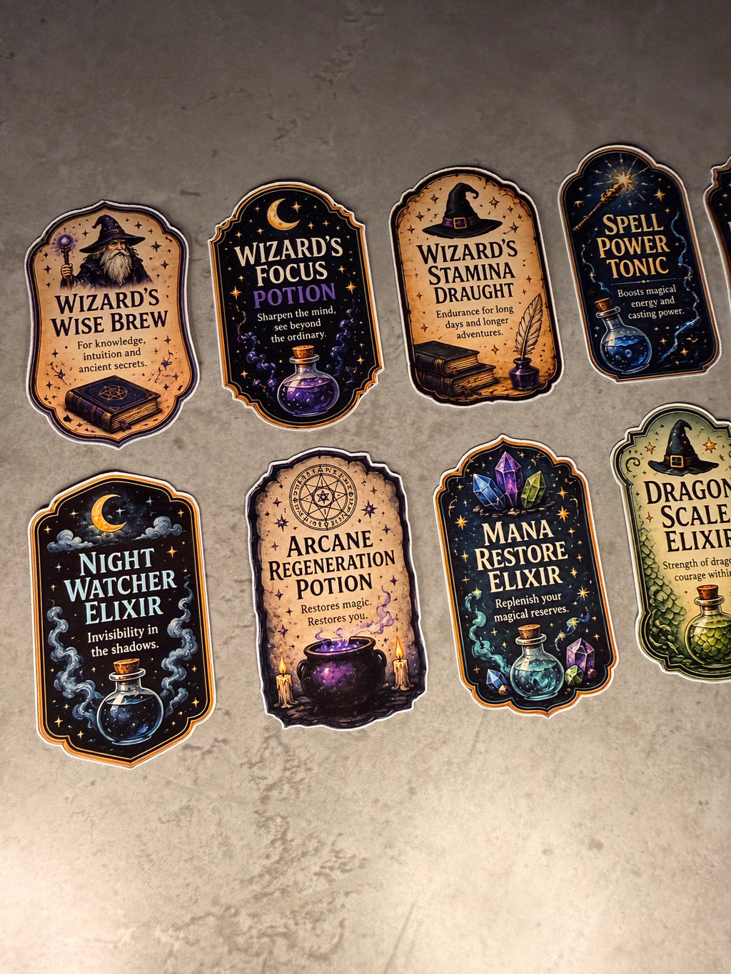 Wizard Potion Labels