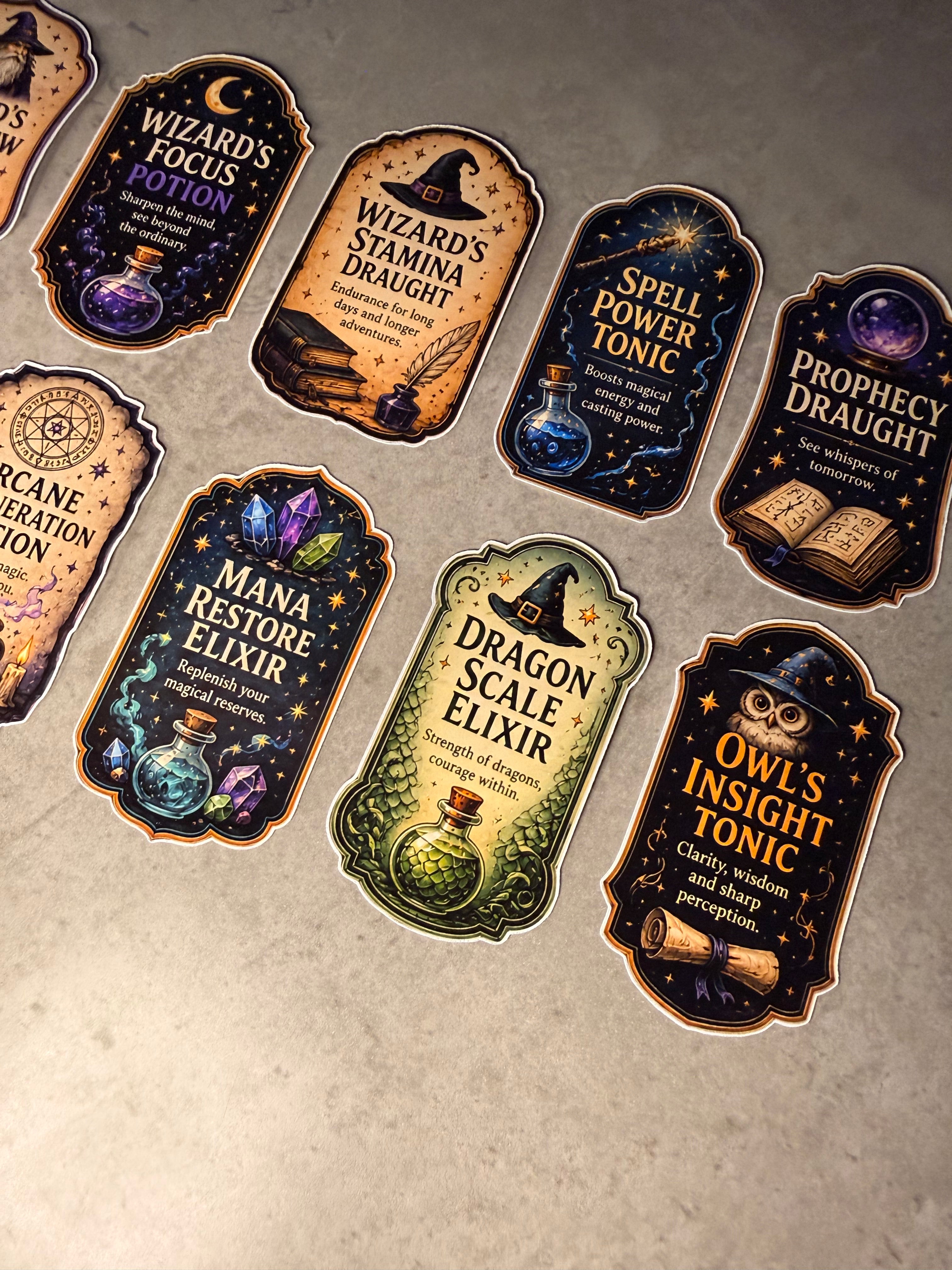Wizard Potion Labels